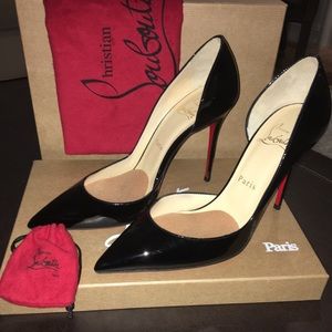 Louboutin Black Patent IRIZA 100 Size: 37 1/2